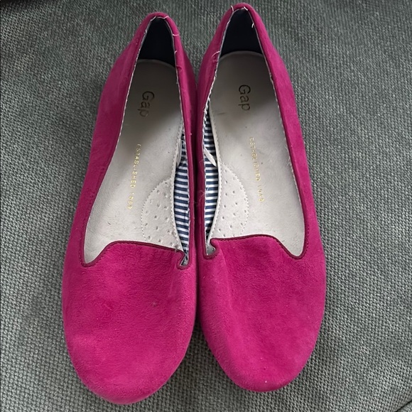GAP Pink Flats Suede Loafers - Picture 1 of 8